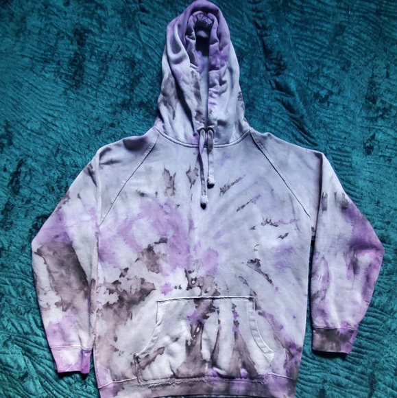 Sweaters - Black and purple tie dye